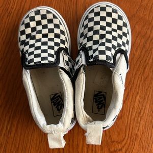 Toddler/kids Classic Vans Checkerboard Slip Ons, Size 9